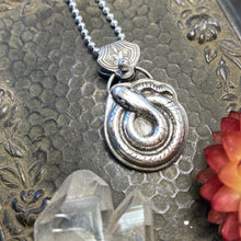 Load image into Gallery viewer, Silver Snake Necklace