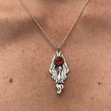 Load image into Gallery viewer, Large Carnelian Phoenix Necklace