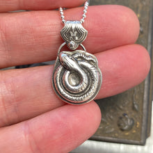 Load image into Gallery viewer, Silver Snake Necklace