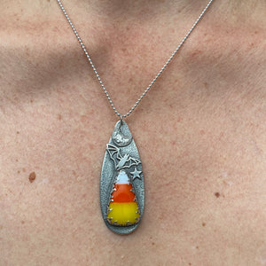 Candycorn Halloween Necklace