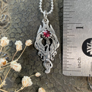 Garnet Phoenix Necklace