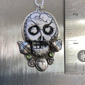 Sacred Heart Skull Necklace