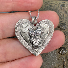 Load image into Gallery viewer, Owl Heart Necklace