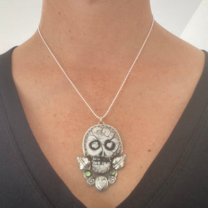 Sacred Heart Skull Necklace