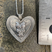 Load image into Gallery viewer, Owl Heart Necklace