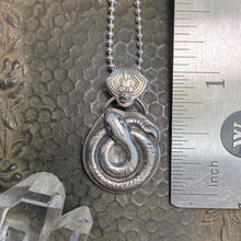 Load image into Gallery viewer, Silver Snake Necklace