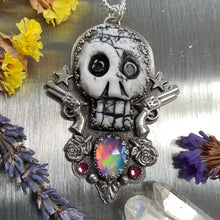 Load image into Gallery viewer, Sun&#39;s out, Guns out Skull Necklace