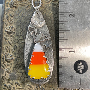 Candycorn Halloween Necklace