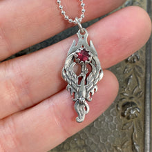 Load image into Gallery viewer, Garnet Phoenix Necklace