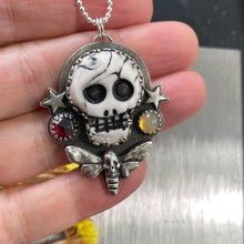 Load image into Gallery viewer, Death&#39;s Head Moth Skull Necklace