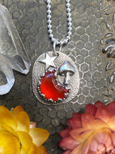 Load image into Gallery viewer, Magical Carnelian Moon Necklace