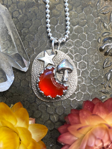 Magical Carnelian Moon Necklace