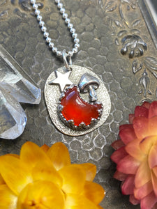 Magical Carnelian Moon Necklace