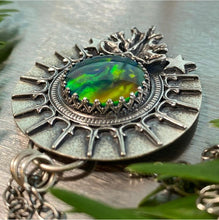 Load image into Gallery viewer, Keep Growing Monstera Leaf Opal necklace