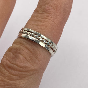 Silver Stacker Rings, US size 6.5