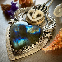 Load image into Gallery viewer, Labradorite Owl Necklace