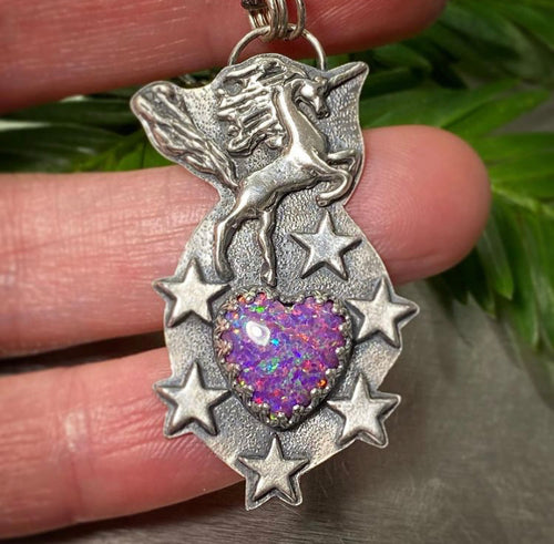 Kick A$$, Take Names Unicorn Pendant