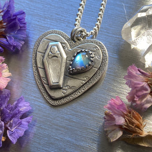 Moonstone Coffin Necklace