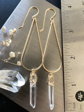 Load image into Gallery viewer, Golden Crystal Earrings: Large