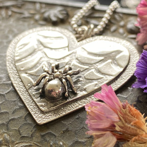 Spider Heart Necklace