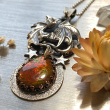 Load image into Gallery viewer, Opalized Ammonite Dragon Necklace