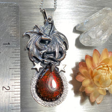 Load image into Gallery viewer, Opalized Ammonite Dragon Necklace