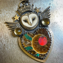 Load image into Gallery viewer, “All Will Be Well” Owl Pendant