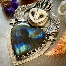 Load image into Gallery viewer, Labradorite Owl Necklace