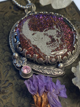 Load image into Gallery viewer, Purple Skull Necklace