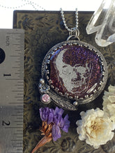 Load image into Gallery viewer, Purple Skull Necklace