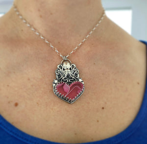 Pink Octopus Necklace
