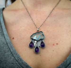 Amethyst Raincloud Necklace