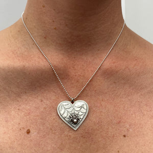 Spider Heart Necklace