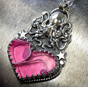 Pink Octopus Necklace