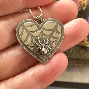 Spider Heart Necklace