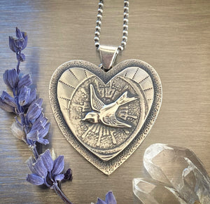 Fly Free Heart Necklace