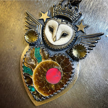 Load image into Gallery viewer, “All Will Be Well” Owl Pendant