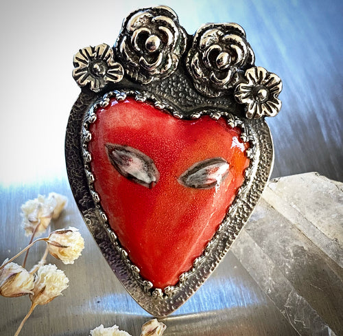 Heart Eyes Ring, US size 7.5