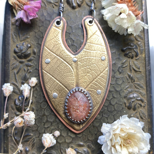 Sunstone Shield Necklace