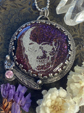 Load image into Gallery viewer, Purple Skull Necklace