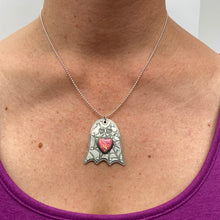 Load image into Gallery viewer, Pink Heart Ghost Necklace