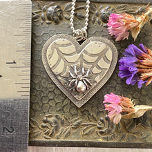 Load image into Gallery viewer, Spider Heart Necklace