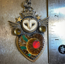 Load image into Gallery viewer, “All Will Be Well” Owl Pendant