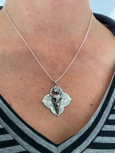 Load image into Gallery viewer, Floral Raven&#39;s Skull Necklace